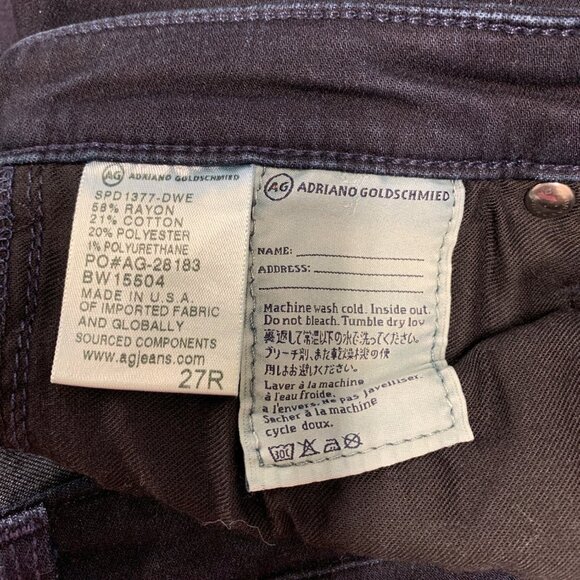 Adriano Goldschmied The Stevie Ankle Jeans Womens 27R Slim Straight Dark Denim - Picture 4 of 10